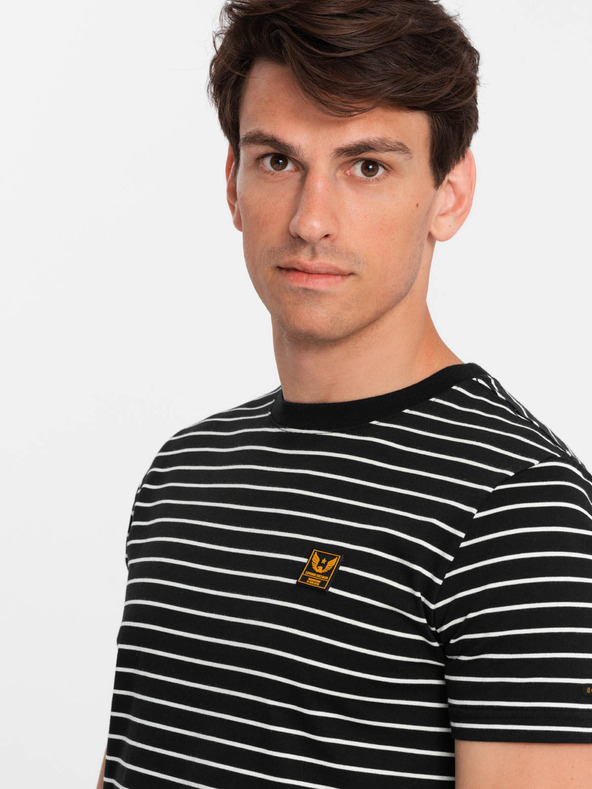 Ombre Clothing Férfi csíkos póló foltos Ombre ruházat