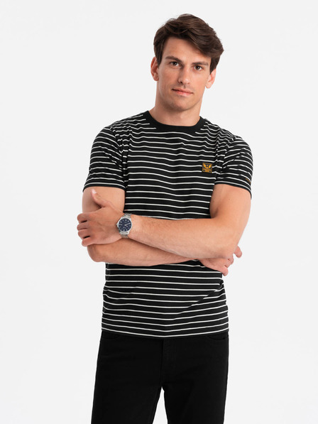 Ombre Clothing Férfi csíkos póló foltos Ombre ruházat