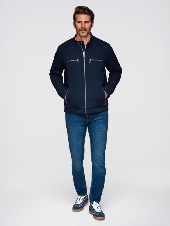 Ombre Clothing Férfi dzseki állógallérral és zsebekkel Ombre Clothing