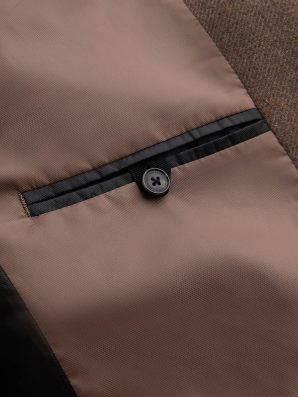 Ombre Clothing Elegáns férfi egyberészes gyapjúkeverék kabát Ombre Clothing V1 OM-COWC-0114