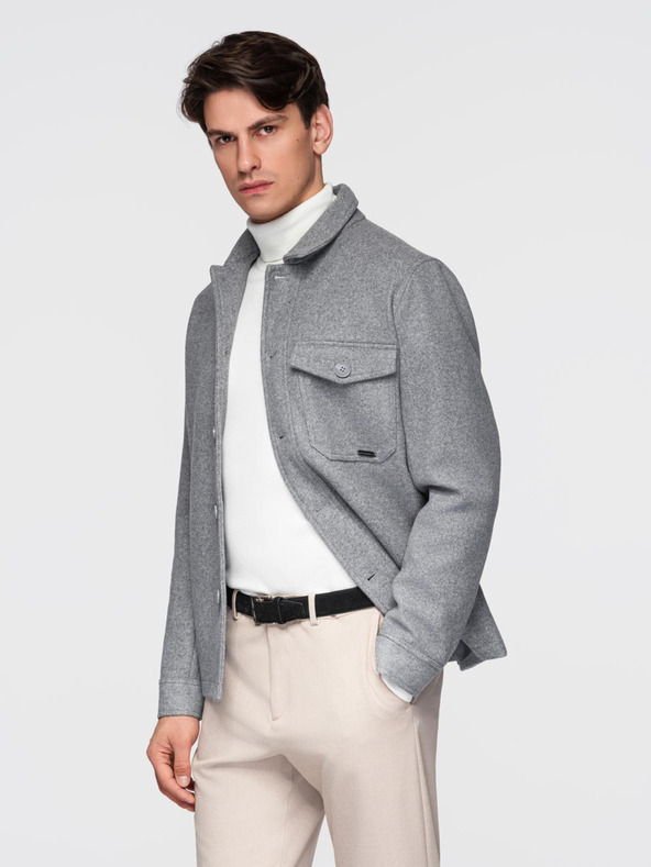 Ombre Clothing Férfi könnyű gyapjúkabát Ombre Clothing V2 OM-JANP-0199 OM-JANP-0199