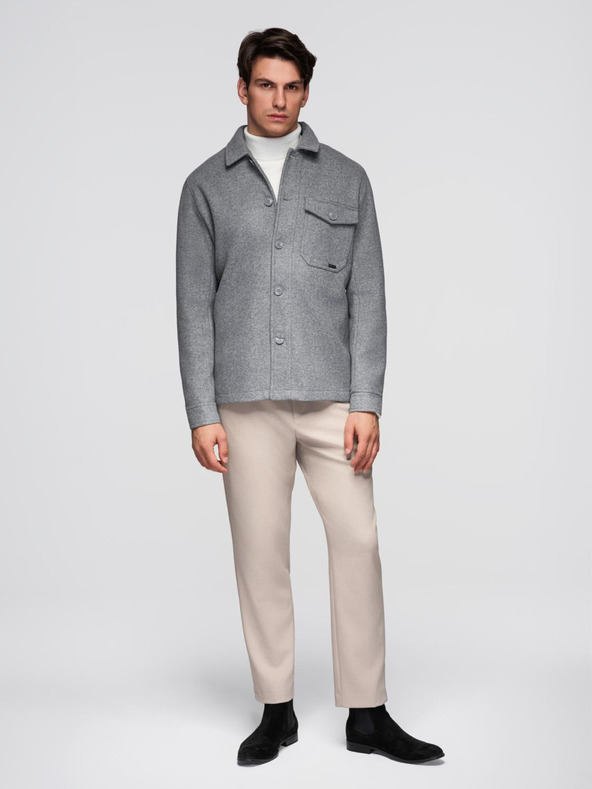 Ombre Clothing Férfi könnyű gyapjúkabát Ombre Clothing V2 OM-JANP-0199 OM-JANP-0199