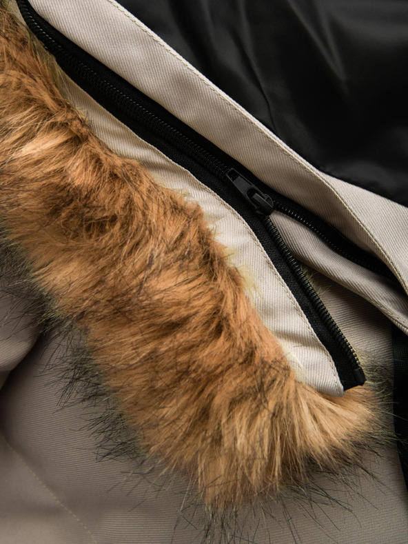 Ombre Clothing Férfi hosszú parka kabát kapucnival Ombre Clothing