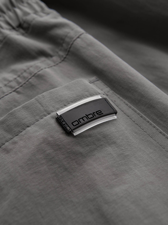 Ombre Clothing Férfi jogger nadrág zsebekkel és nyomtatással szürke Ombre ruházat