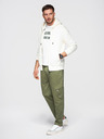 Ombre Clothing Férfi kötött melegítőnadrág zsebekkel olívazöld Ombre Clothing Ombre Clothing