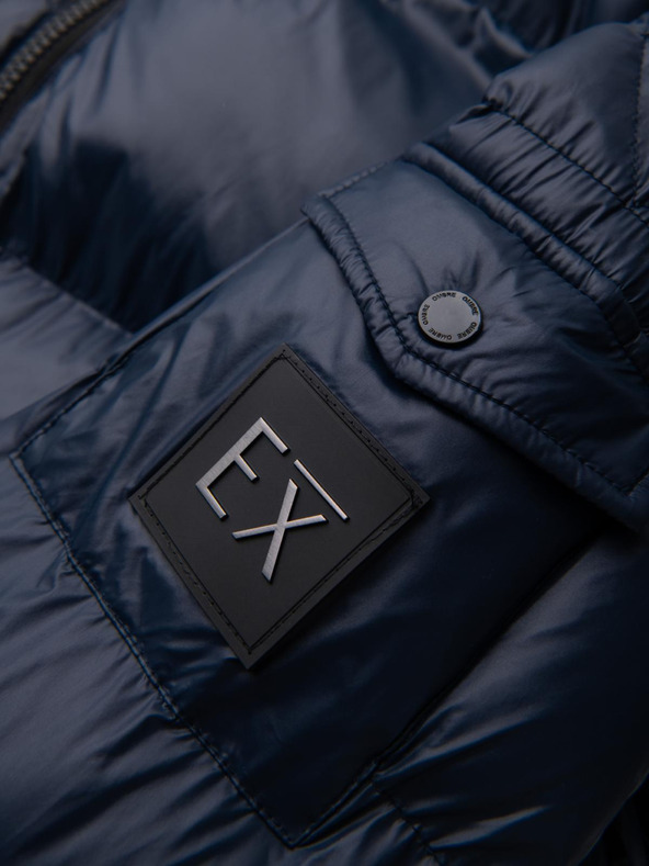 Ombre Clothing Férfi meleg kabát bordázott szegélyekkel Ombre Clothing Ombre Clothing