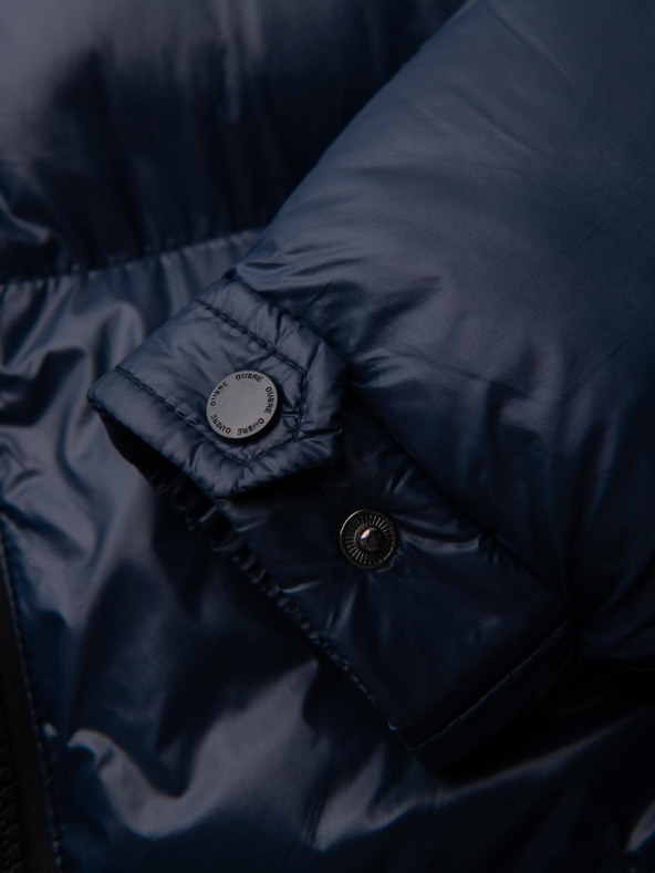 Ombre Clothing Férfi meleg kabát bordázott szegélyekkel Ombre Clothing Ombre Clothing