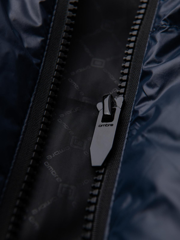 Ombre Clothing Férfi meleg kabát bordázott szegélyekkel Ombre Clothing Ombre Clothing