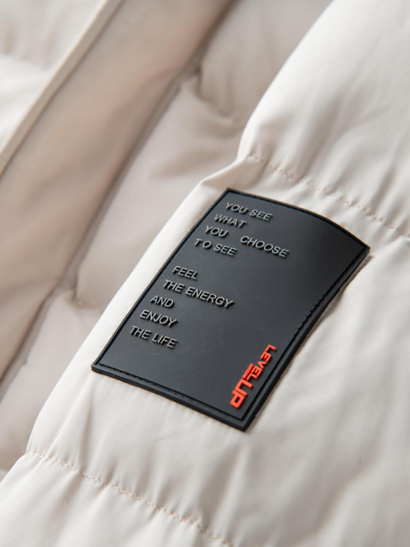 Ombre Clothing Ombre Clothing férfi sportos meleg kabát dupla kapucnival