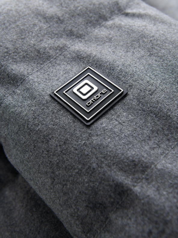 Ombre Clothing Férfi hosszú meleg parka dzseki gyapjúval Ombre ruházati cikkek