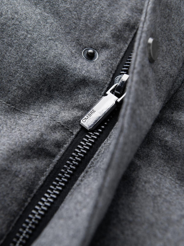 Ombre Clothing Férfi hosszú meleg parka dzseki gyapjúval Ombre ruházati cikkek