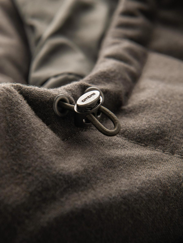 Ombre Clothing Férfi hosszú meleg parka dzseki gyapjúval Ombre ruházati cikkek