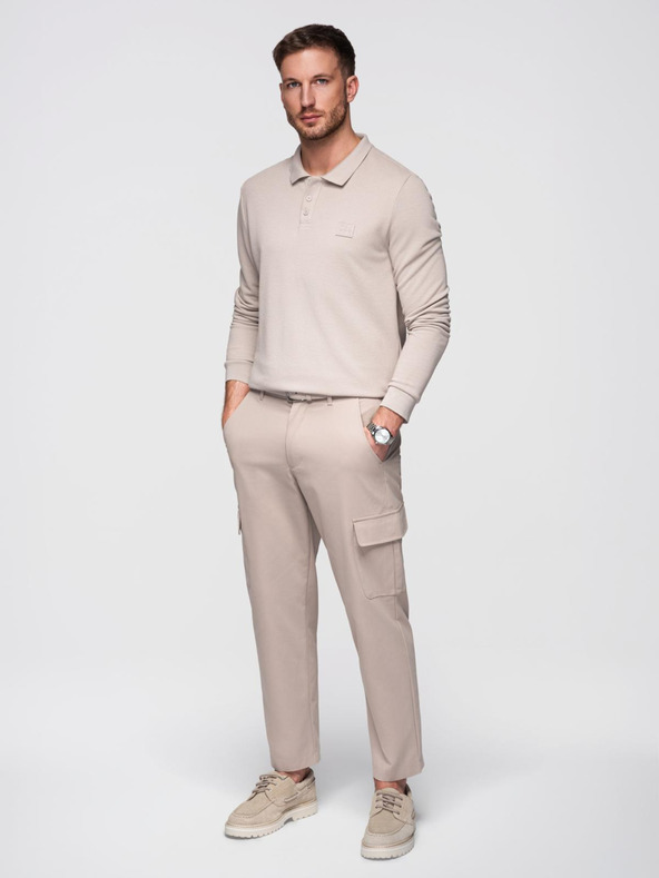 Ombre Clothing Férfi hosszú ujjú póló póló Ombre ruházat