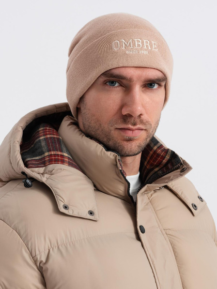 Ombre Clothing Férfi kötött sapka, hímzett Ombre Clothing felirattal