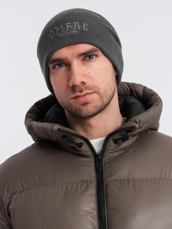 Ombre Clothing Férfi kötött sapka, hímzett Ombre Clothing felirattal