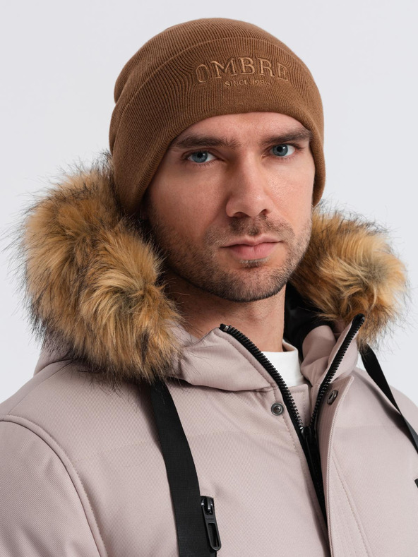 Ombre Clothing Férfi kötött sapka, hímzett Ombre Clothing felirattal