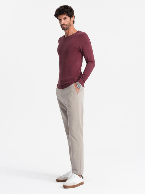 Ombre Clothing Klasszikus férfi kerek nyakú pulóver Ombre ruházat