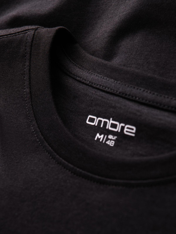 Ombre Clothing Férfi pamut póló finom hímzéssel Ombre ruházat