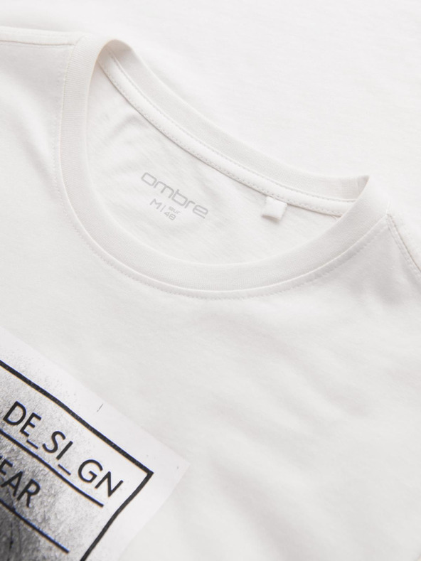 Ombre Clothing Férfi pamut póló finom hímzéssel Ombre ruházat