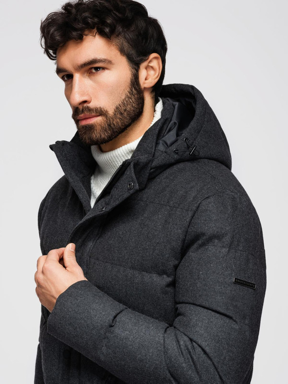 Ombre Clothing Férfi könnyű dzseki hálós béléssel és kapucnival Ombre Clothing