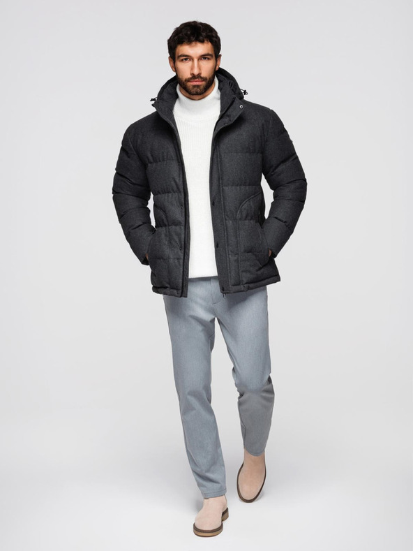 Ombre Clothing Férfi könnyű dzseki hálós béléssel és kapucnival Ombre Clothing