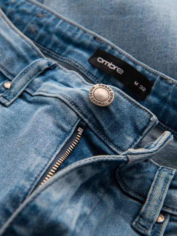 Ombre Clothing Férfi farmer nadrág egyenes szárú - fekete V1 OM-PADP-0133 Ombre Clothing