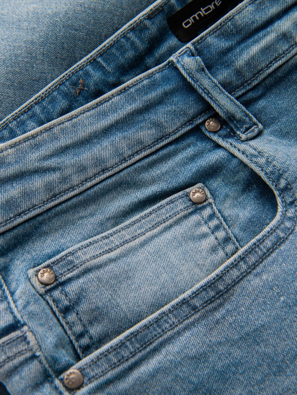 Ombre Clothing Férfi farmer nadrág egyenes szárú - fekete V1 OM-PADP-0133 Ombre Clothing