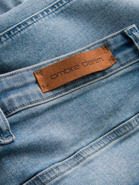 Ombre Clothing Férfi farmer nadrág egyenes szárú - fekete V1 OM-PADP-0133 Ombre Clothing