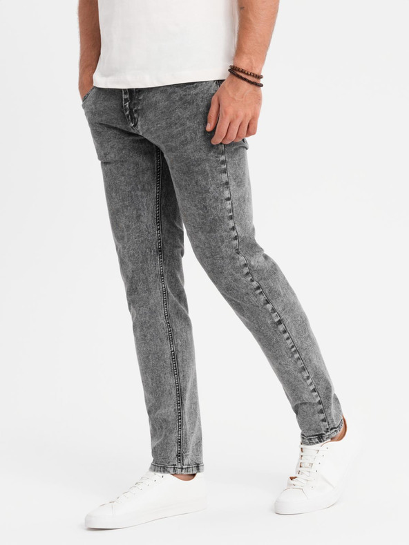 Ombre Clothing Férfi farmer nadrág egyenes szárú - fekete V1 OM-PADP-0133 Ombre Clothing