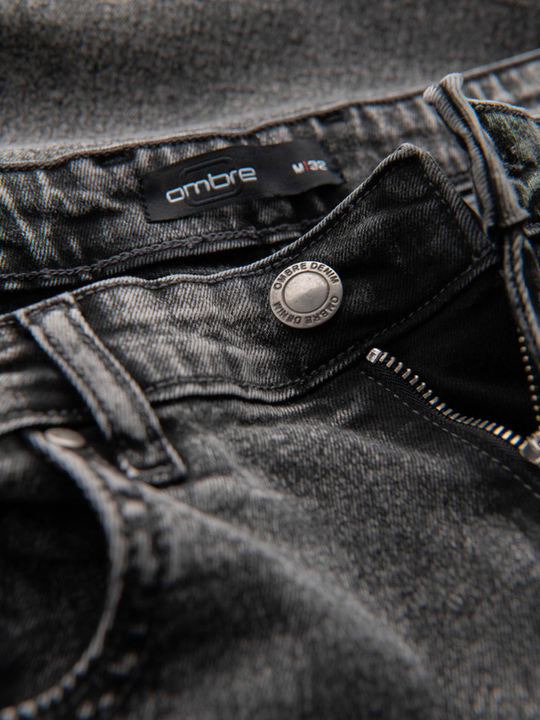 Ombre Clothing Férfi farmer nadrág egyenes szárú - fekete V1 OM-PADP-0133 Ombre Clothing