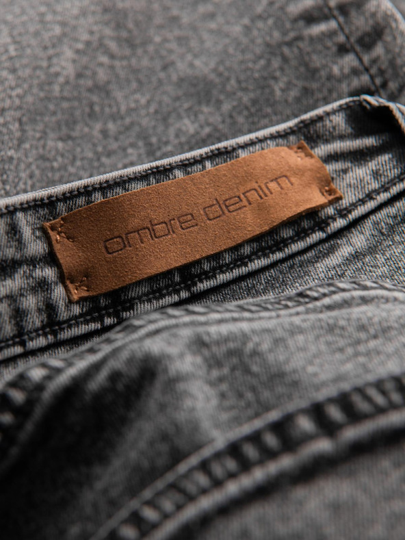 Ombre Clothing Férfi farmer nadrág egyenes szárú - fekete V1 OM-PADP-0133 Ombre Clothing