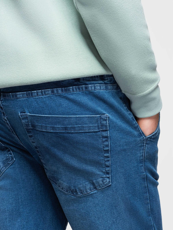 Ombre Clothing Férfi farmer tréningnadrág szegéllyel - kék V3 OM-PADJ-0156 Ombre Ruházat