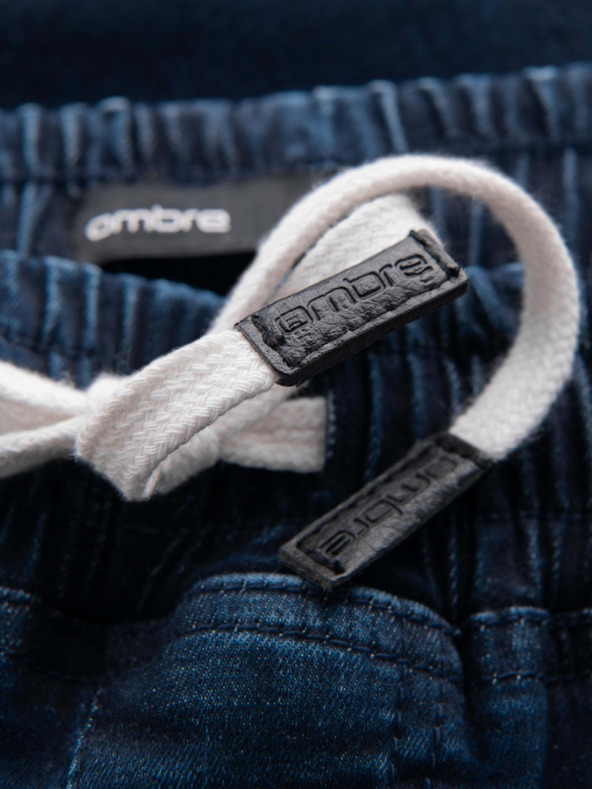 Ombre Clothing Férfi farmer tréningnadrág csővel - sötétkék V4 OM-PADJ-0156 Ombre Clothing OM-PADJ-0156 Ombre Clothing