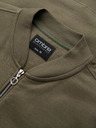 Ombre Clothing Férfi pamut bomber cipzáras melegítő pulóver khaki Ombre Ruházat Ombre Clothing