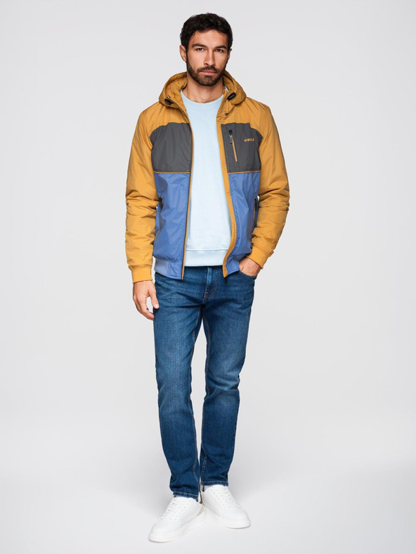 Ombre Clothing Férfi könnyű, színes sportdzseki gyapjúval kék Ombre Ruházat