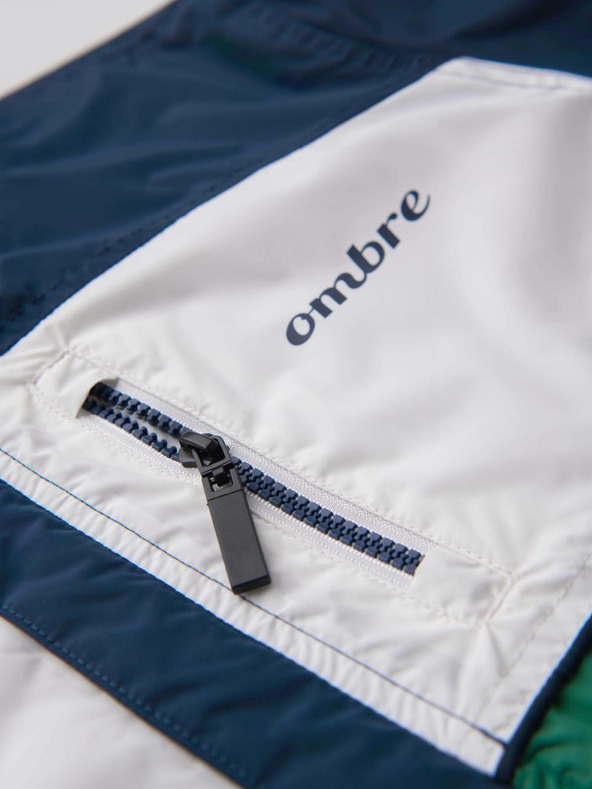 Ombre Clothing Férfi könnyű színes fleece sportdzseki zöld Ombre Ruházat Ombre Clothing