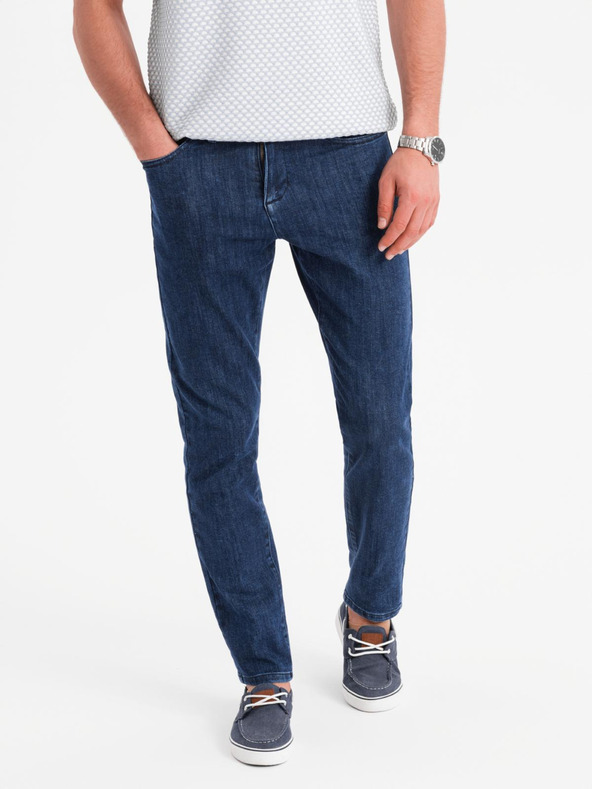 Ombre Clothing Férfi klasszikus mosott farmer REGULAR FIT kék Ombre ruházat