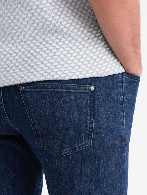 Ombre Clothing Férfi klasszikus mosott farmer REGULAR FIT kék Ombre ruházat