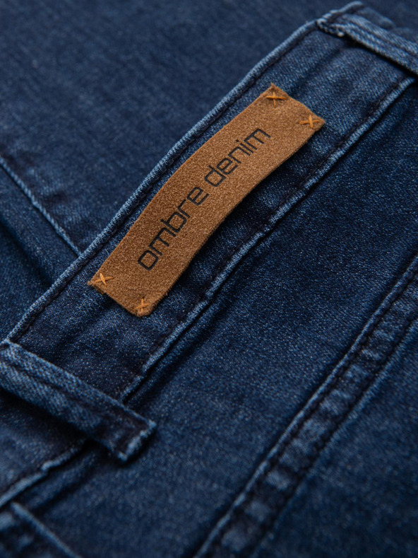 Ombre Clothing Férfi klasszikus mosott farmer REGULAR FIT kék Ombre ruházat