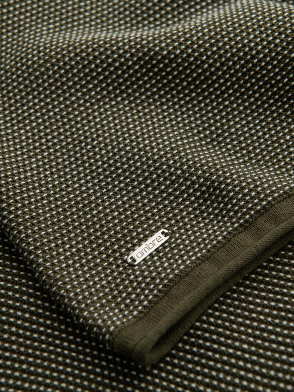 Ombre Clothing Férfi kötött RELAXED FIT pulóver mintával zöld Ombre ruházat