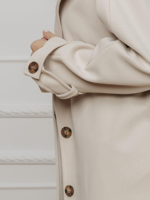 Edoti Bézs női kabát övvel Edoti