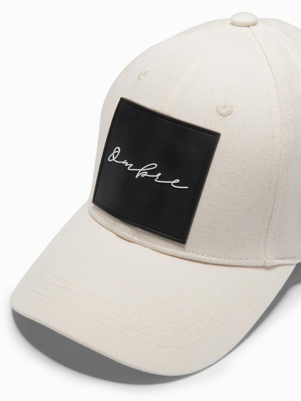 Ombre Clothing Férfi baseball sapka nagy patch krém Ombre ruházat Ombre ruházat