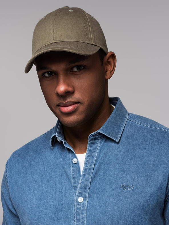 Ombre Clothing Férfi peaked sapka dekoratív hímzéssel khaki Ombre ruházat Ombre ruházat