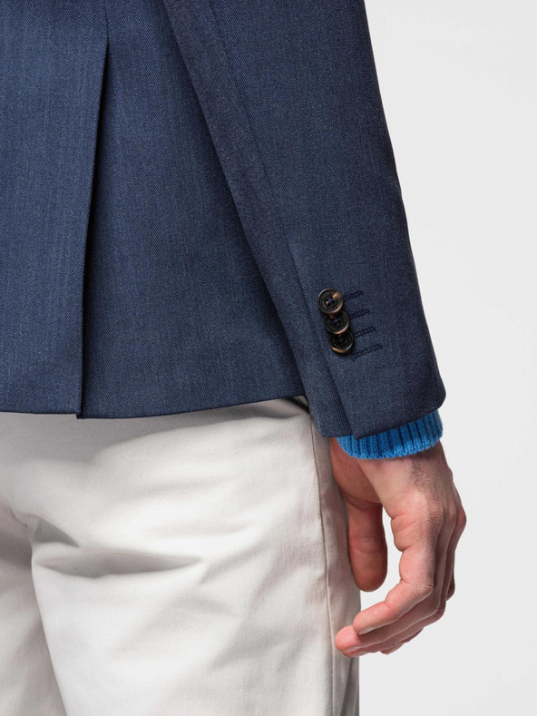 Ombre Clothing Elegáns férfi gyapjúkeverék blézer Navy Blue Ombre Clothing