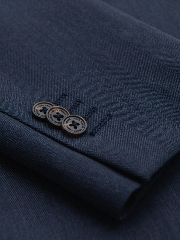 Ombre Clothing Elegáns férfi gyapjúkeverék blézer Navy Blue Ombre Clothing