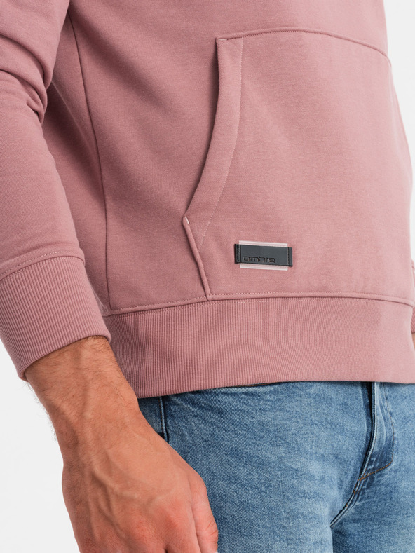 Ombre Clothing Férfi pamut BASIC kapucnis pulóver Ombre Clothing