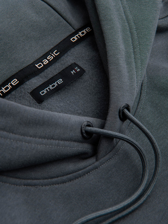 Ombre Clothing Férfi pamut kapucnis pulóver BASIC Ombre Clothing