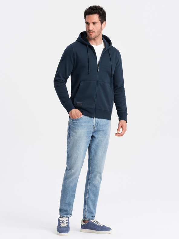 Ombre Clothing Férfi pamut rugalmas BASIC pulóver Ombre Clothing