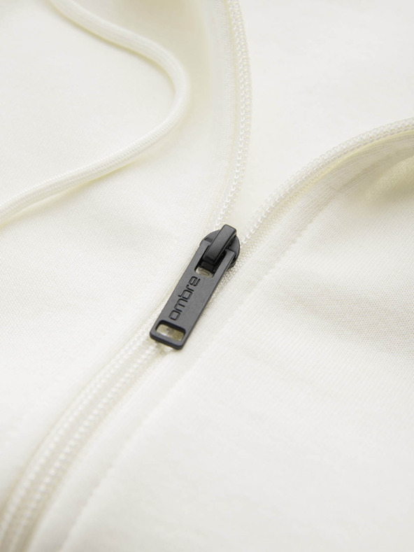 Ombre Clothing Férfi pamut BASIC cipzáras pulóver Ombre Clothing