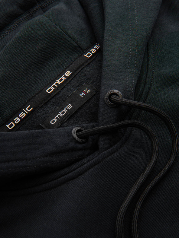 Ombre Clothing Férfi pamut kapucnis pulóver BASIC Ombre Clothing